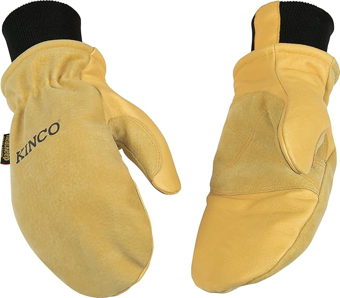 Kinco, KIN-901T-M, Premium Leather Work and Ski Mitt with Nikwax Waterproof Wax