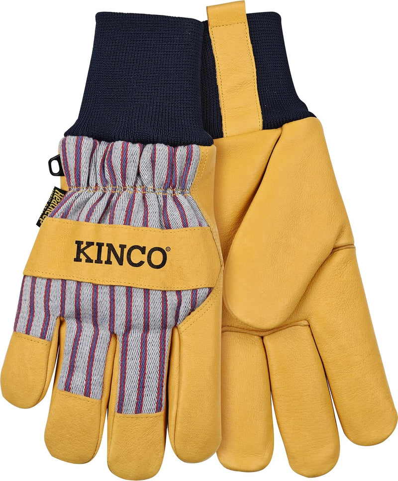 Kinco - Premium Leather Work and Ski Gloves, Heatkeep Insulation, (1927KW)