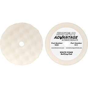 5 Star Advantage WHITE Foam Waffle Compounding Pad COARSE (2 PACK 8" diameter, 1.25 depth)