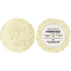 5 Star Advantage #1 -100% Natural Wool Heavy Compound Pad - HOOK&LOOP CRV CO