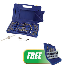 Irwin Hanson 76 Pc. Machine Screw and SAE/Metric Tap & Hex Die Set w/ 10 Pc. Left-Hand Spiral Extractor Set