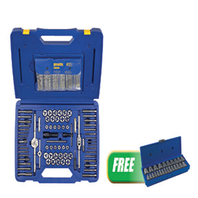 Irwin Hanson 117 Pc. Machine Screw / Fractional / Metric Tap & Hex Die and Drill Bit Deluxe Set