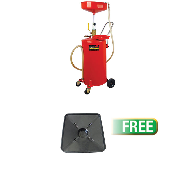 ATD 18 Gallon Pressurized Oil Drain w/FREE Large Transmission Drain Funnel