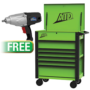ATD Tools 35” 6-Drawer Deluxe Service Cart W/FREE 1/2" DRElectric Impact WR