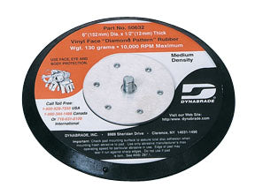 Dynabrade 6" Dia. Non-Vacuum Disc Pad, Vinyl-Face