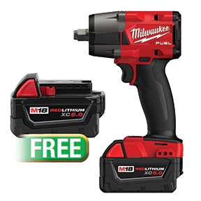 Milwaukee M18 Fuel 3/8IN FR Mid-Torque Impact Wrench BT W/PROMO 18V XC 5.0 Batt